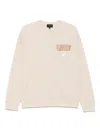 Emporio Armani Logo-patch Sweatshirt In Neutrals