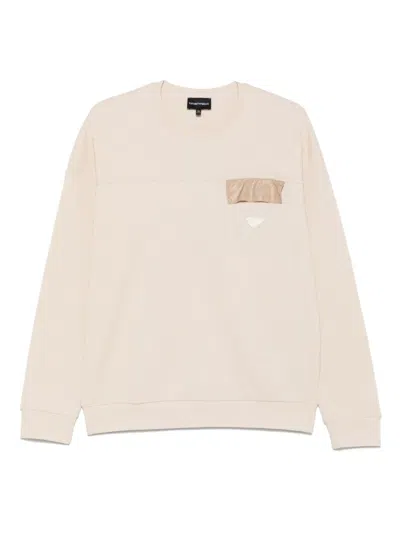 Emporio Armani Kids' Logo-patch Sweatshirt In Neutrals