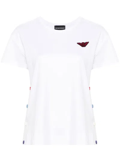 Emporio Armani Logo-patch T-shirt In White