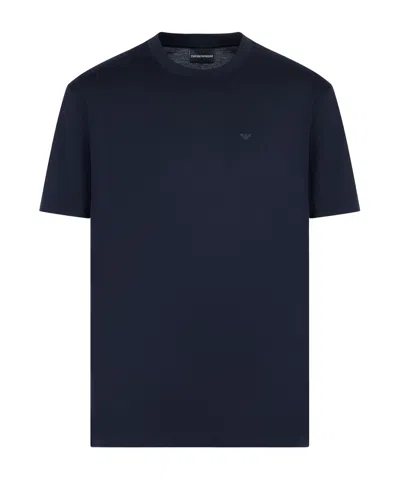 Emporio Armani Basic Crew Neck T-shirt In Blue