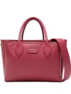 Emporio Armani Logo-patch Tote Bag In Red