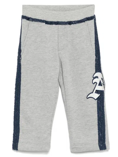 Emporio Armani Babies' Logo-patch Track Pants In Grey