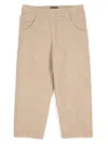 Emporio Armani Logo-patch Trousers In Neutrals