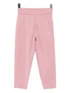 Emporio Armani Logo-patch Trousers In Pink