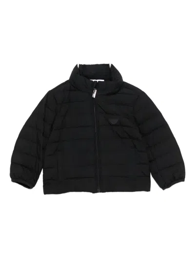 Emporio Armani Kids' Logo-patched Jacket In Black