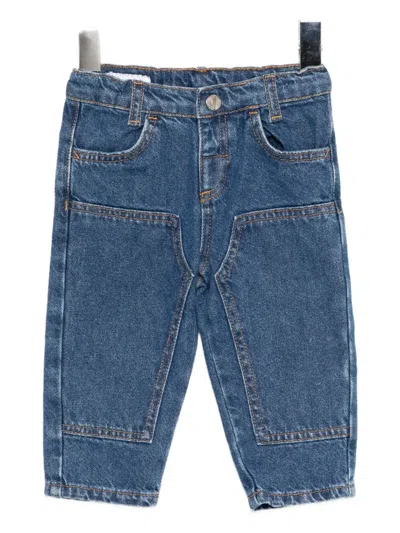 Emporio Armani Kids' Logo-patched Jeans In Blue