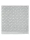 Emporio Armani Logo-pattern Fringed Scarf In Gray