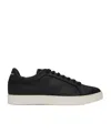 Emporio Armani Logo Pattern Low-cut Shoes In Black