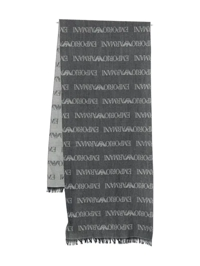 EMPORIO ARMANI LOGO-PATTERN SCARF