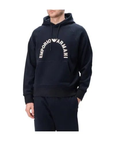 Emporio Armani Logo Pattern Sweater In Black