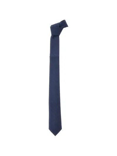 Emporio Armani Kids' Logo-pattern Tie In Blue