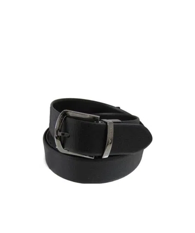Emporio Armani Logo Pin Buckle Belt In Black