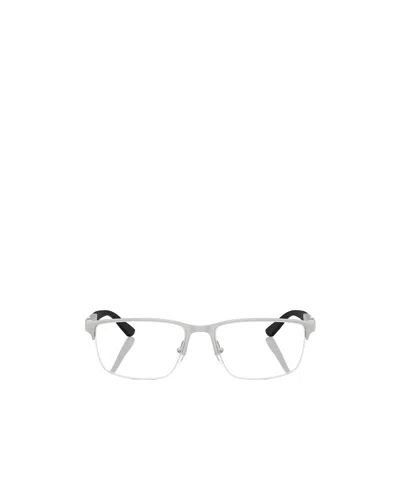 Emporio Armani Logo Plain Glasses In Gray