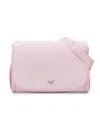Emporio Armani Logo Plaque Baby Changing Bag In Pink