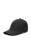 Emporio Armani Official Store Casquette De Baseball En Nylon Jacquard Avec Inscription Logo All Over In Black