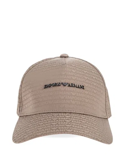 Emporio Armani Logo-plaque Baseball Cap In Neutral