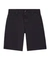 Emporio Armani Logo-plaque Bermuda Shorts In Black
