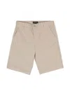 Emporio Armani Logo-plaque Bermuda Shorts In Neutrals