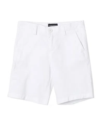 Emporio Armani Logo-plaque Bermuda Shorts In White