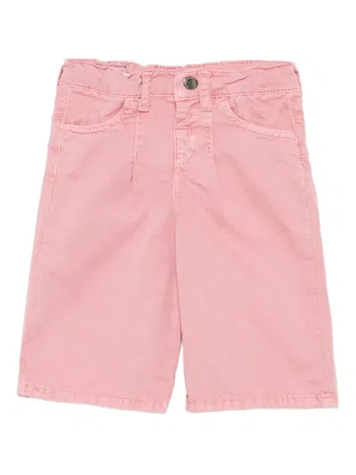 Emporio Armani Babies' Logo-plaque Cotton Trousers In Pink