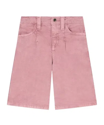 Emporio Armani Logo-plaque Cotton Trousers In Pink
