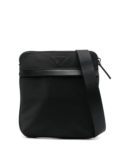 Emporio Armani Logo-plaque Cross Body Bag In Black