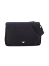 Emporio Armani Logo Plaque Baby Changing Bag In Blue