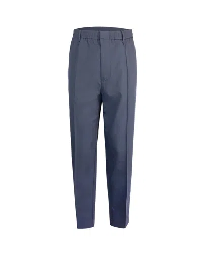 Emporio Armani Man Pants Navy Size 34 Virgin Wool, Lyocell In Blue
