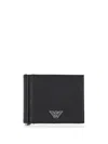 Emporio Armani Logo-plaque Folded Wallet In Black