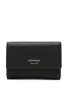 Emporio Armani Logo-plaque Grained-faux Leather Wallet In Black