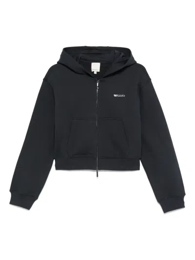 EMPORIO ARMANI LOGO-PLAQUE HOODIE