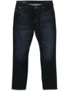 Emporio Armani Logo-plaque Jeans In Blue