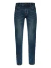 Emporio Armani Logo-plaque Jeans In Blue