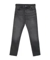 Emporio Armani Medium Waist Denim Jeans In Gray