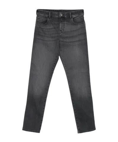 EMPORIO ARMANI LOGO-PLAQUE JEANS