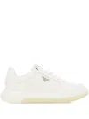 Emporio Armani Logo-plaque Platform Sneakers In White