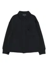 Emporio Armani Logo-plaque Shirt In Black