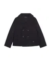 Emporio Armani Logo-plaque Single-breasted Blazer In Black
