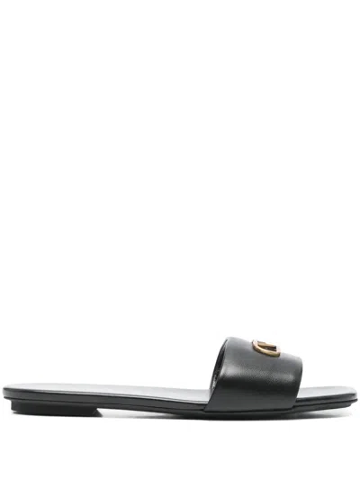 EMPORIO ARMANI LOGO-PLAQUE SLIDES