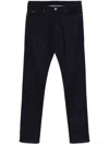 Emporio Armani Logo-plaque Slim-fit Jeans In Blue
