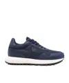 Emporio Armani Logo-plaque Trainers In Blue
