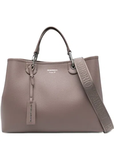 Emporio Armani Logo-plaque Tote Bag In Neutral
