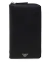 Emporio Armani Logo-plaque Wallet In Black
