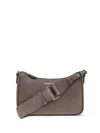 Emporio Armani Grey Logo-plaque Crossbody Bag In Gray