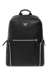 Emporio Armani Logo Backpack In Black