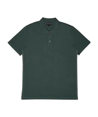 Emporio Armani Logo Polo Shirt In Green
