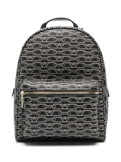 Emporio Armani Logo-print Backpack In Black