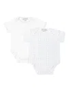 Emporio Armani White Babygrow For Baby Boy With Eagle In White