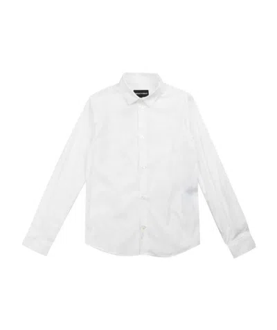Emporio Armani Logo-print Button-up Shirt In White