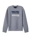 Emporio Armani Logo-print Cotton-blend Sweatshirt In Gray